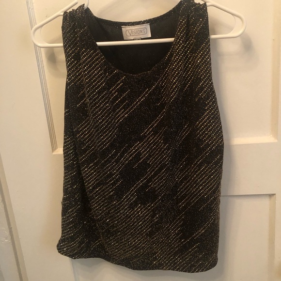 Visions Black and Gold Women's Top for those evenings out. A little stretch - Picture 5 of 6